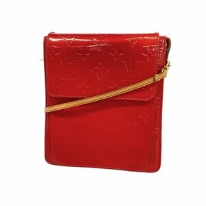 Louis Vuitton Vernis Motto Shoulder Bag M91137 Rouge Women's